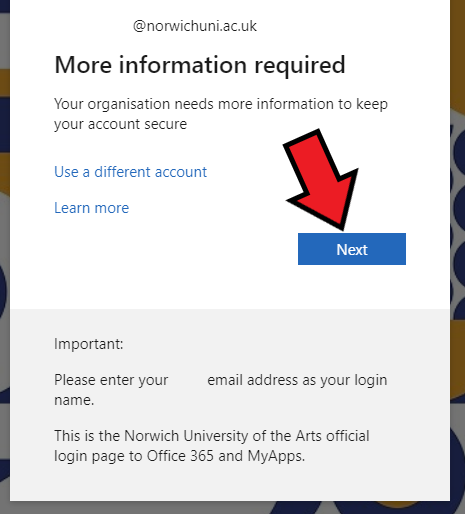 Screenshot of More Information Required page.