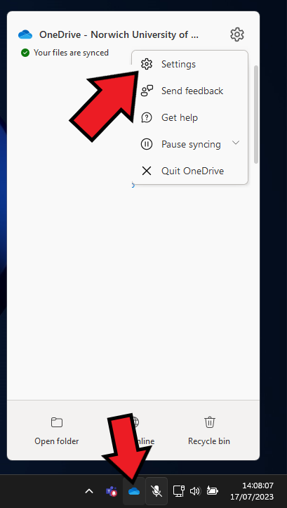 Screenshot of the taskbar notification area.