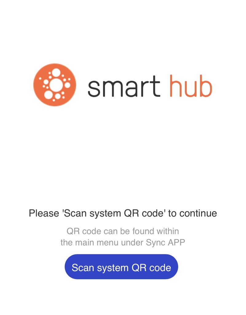 Screenshot of Smarthub initial login page.